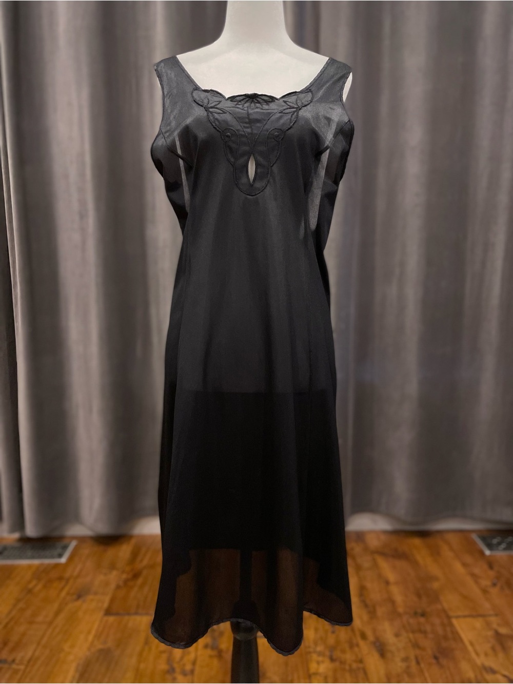Vintage black slip Pink Lady lingerie